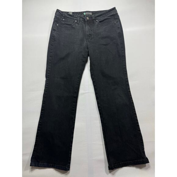 Wrangler Denim - Aura by Wrangler Women's Short Rise Straight Leg Black Jean -Size 10P (32x28.5)*